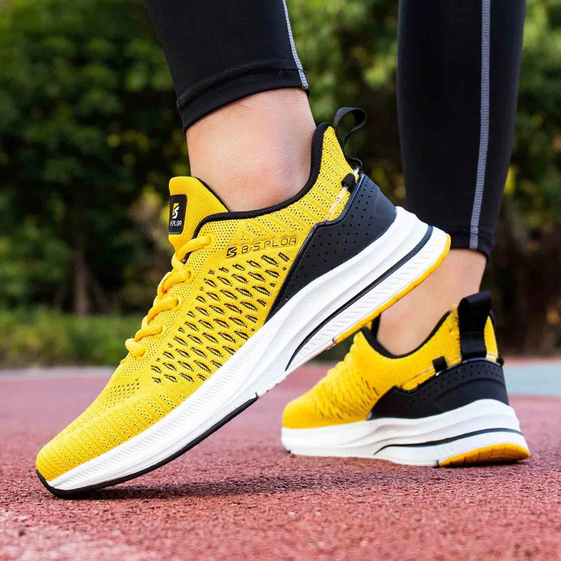 Baskets de Sport Confortables et Aerees - Pour Hommes jaune1