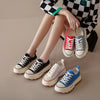 Women's Round Sneakers with Optical Sole