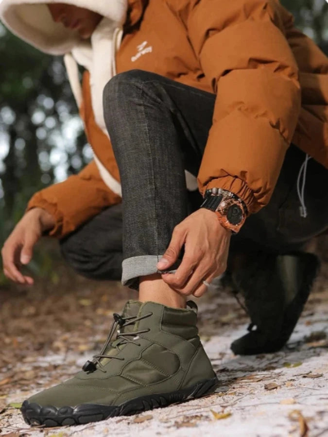 Bottes Montantes Hivernales Imperméables - Confort & Style Trekking-vert3
