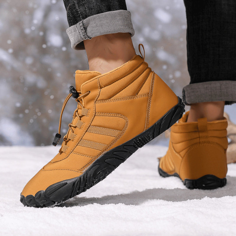 Bottes dHiver Pieds Nus Impermeables jaune1