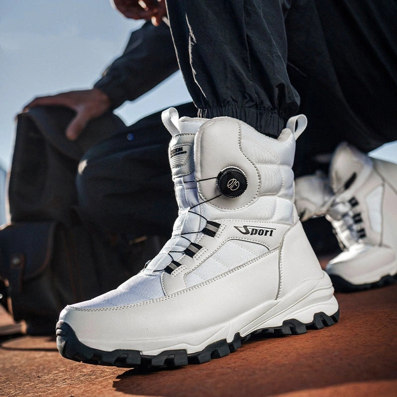 Bottes de Neige – Chaudes, Imperméables & Confortables pour hommes-blanc1