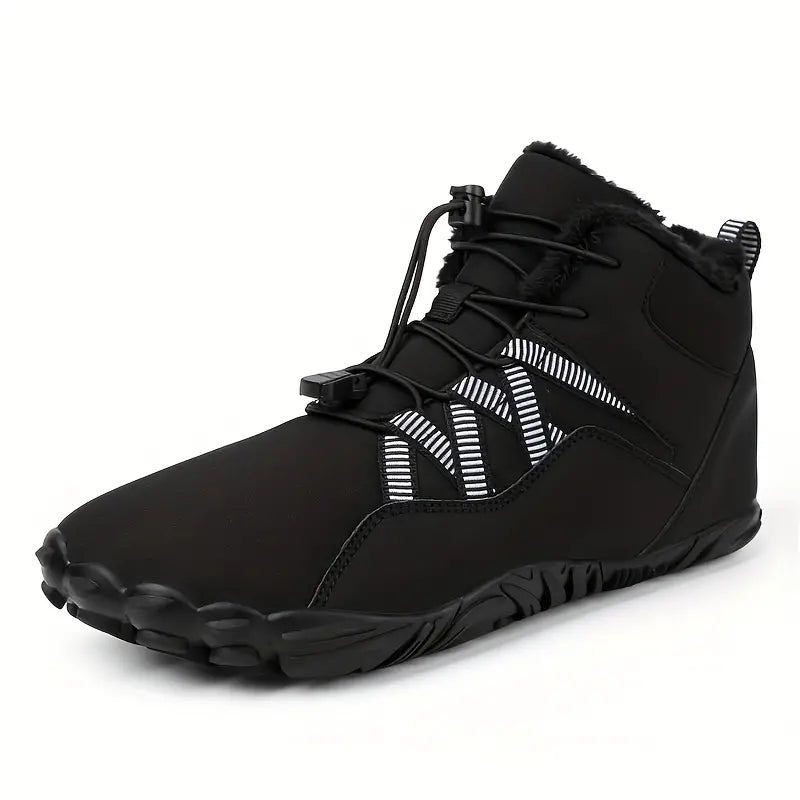 Bottes de Neige Pieds Nus - Confort, Chaleur et Style pour Hiver-noir3