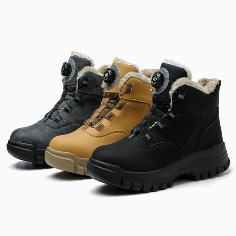 Bottes de Travail Fourrees Impermeables Parker à Bouton Rotatif