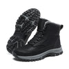 Bottes d'hiver Hautes Imperméables avec Fourrure pour femmes et hommes noir5