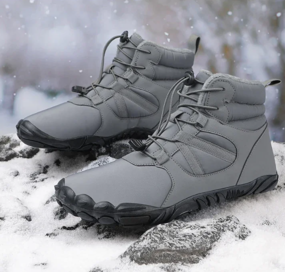 Waterproof winter barefoot boots with fur lining