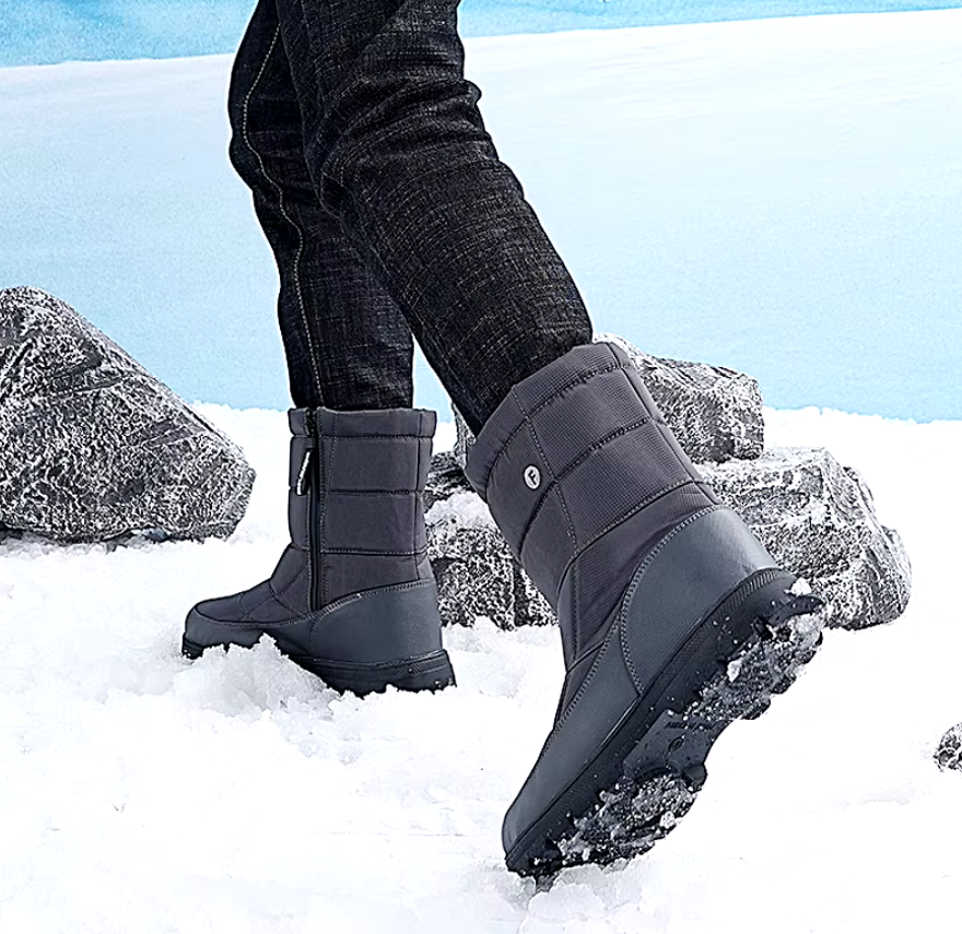 Bottes de Neige Longues en Peluche Imperméables