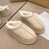 Women's Fur Lined Platform Slippers 