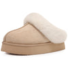  Chaussons d'Hiver Chaudes Fourrees beige