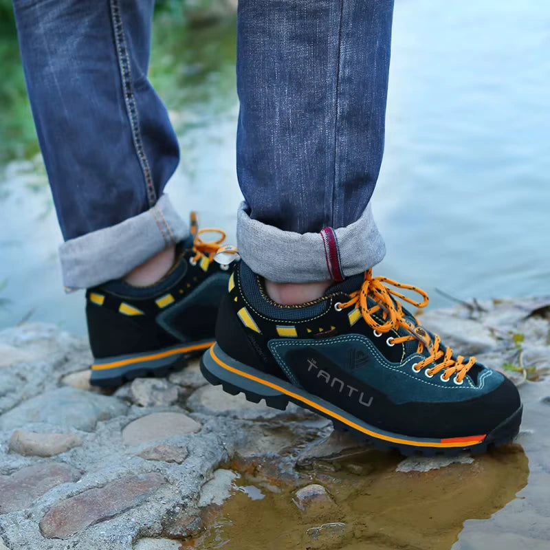 Non-slip hiking shoes with cushioning 