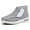 Chaussures Orthopédiques et Diabétiques Hautes Larges Personnes Agées gris clair