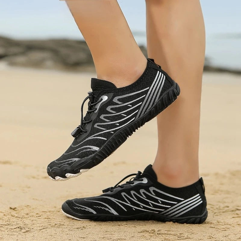 Chaussures Pieds Nus Aquatiques Flexibles noir1