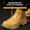 Chaussures de Soudage Anti-Étincelle – Sécurité Montante Imperméable-jaune2