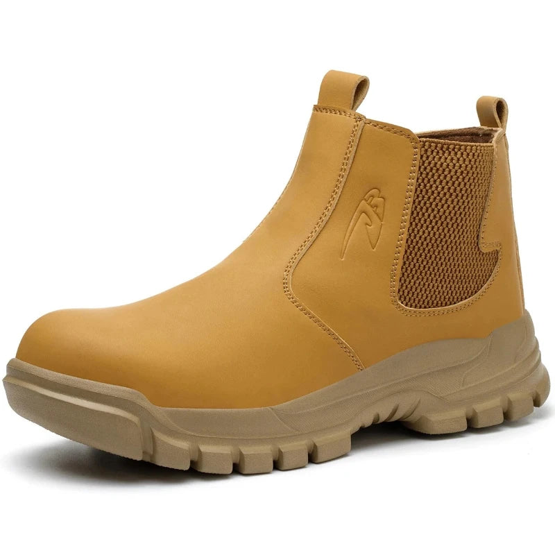 Chaussures de Soudage Anti-Étincelle – Sécurité Montante Imperméable-jaune4