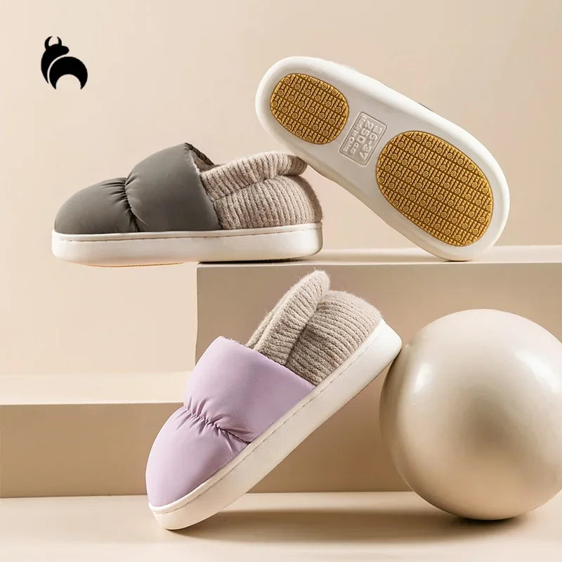 Soft and comfortable plush winter slippers 