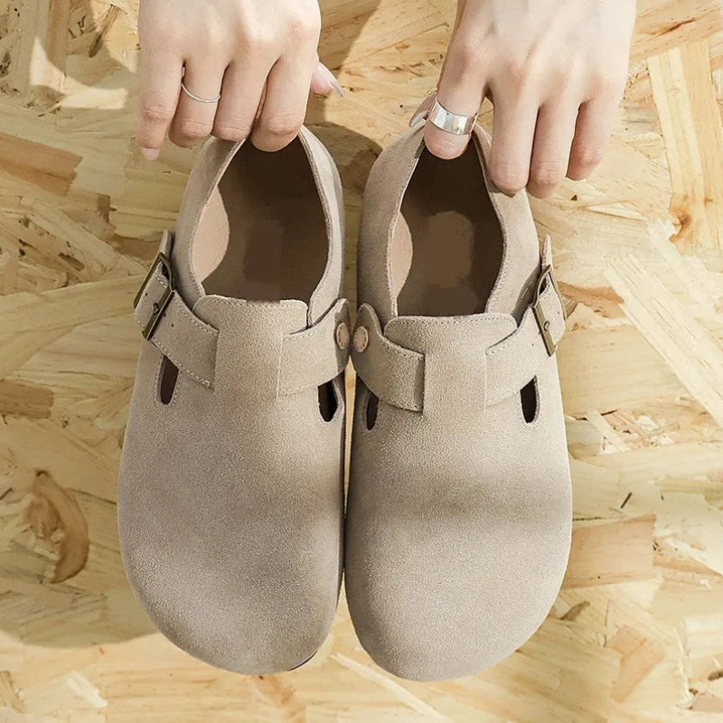 Sabots Boston Fermes a Brides Reglables gris3