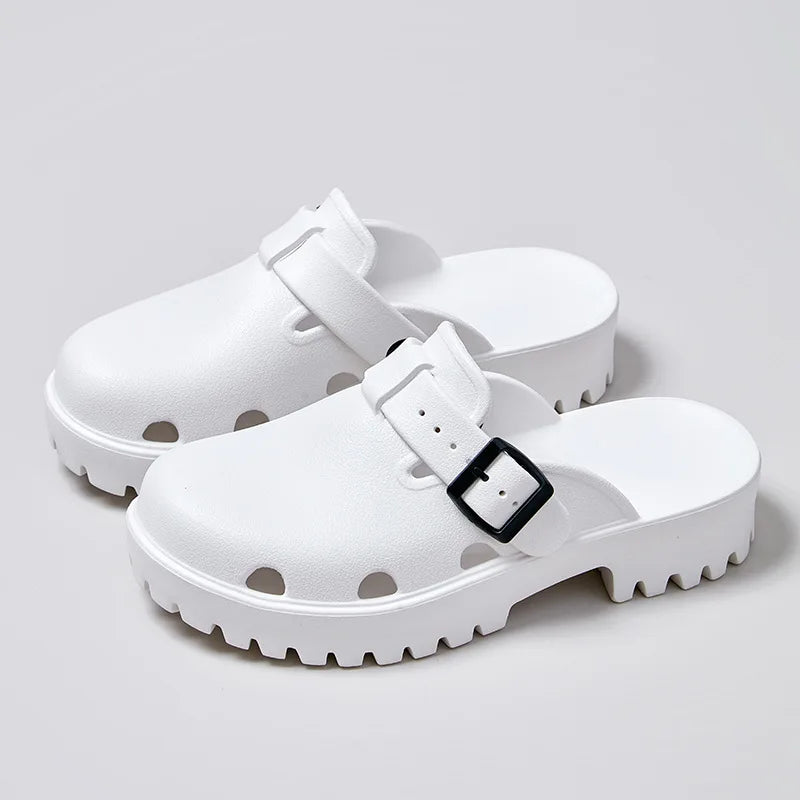 Sabots Confortables et Flexibles avec Boucle - Unisexe blanc