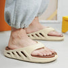 Tongs Confortables a Plateforme marron1