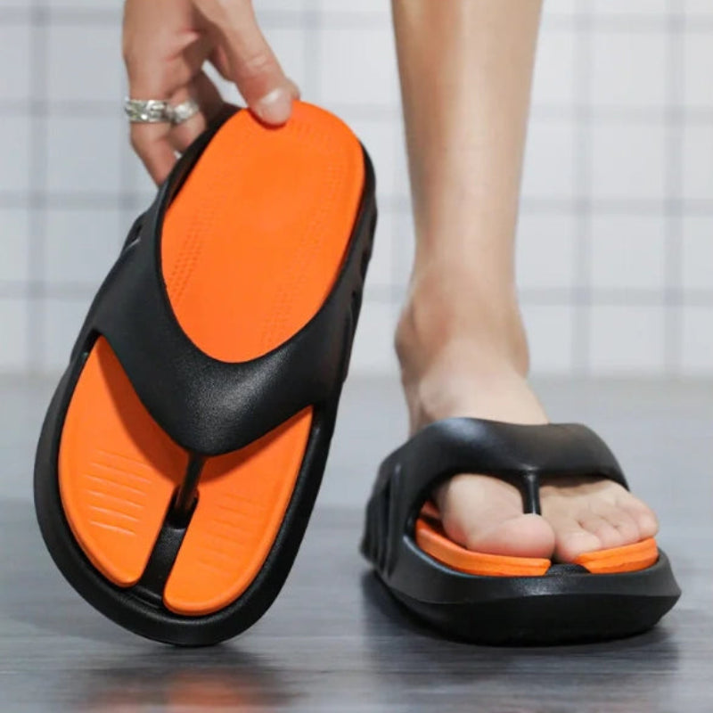 Tongs Confortables a Plateforme orange3