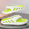 Tongs Confortables a Plateforme vert1