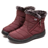 bottes-hautes-doublees-et-impermeables-pour-lhiver rouge