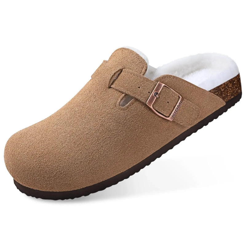 pantoufles Fourrees de Sabots Boston unisexe marron