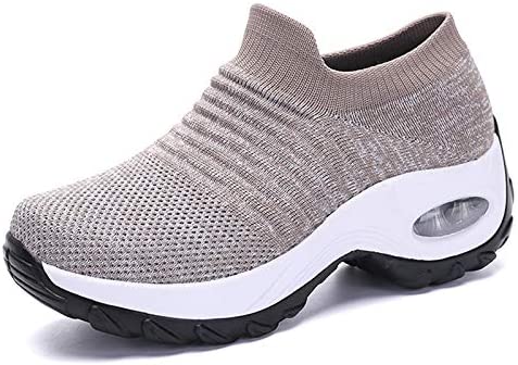 Atmungsaktive Mesh-Sneaker mit hohem Absatz und Luftpolsterung