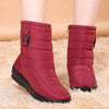 Warm platform snow boots