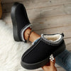 Women's Fur Lined Platform Slippers 