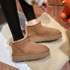 Women's Platform Round Toe Warm Ankle Boots 